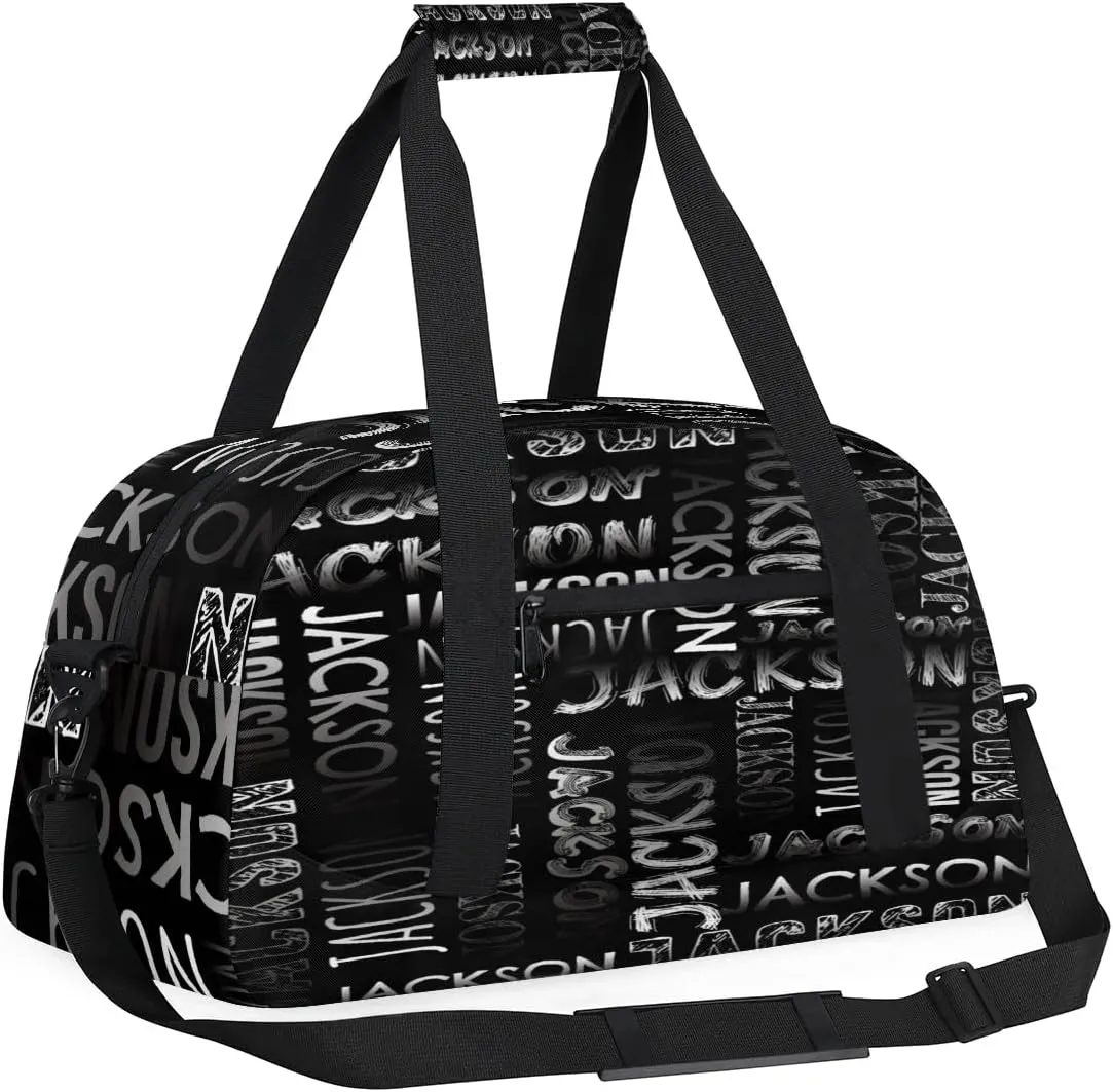Personalized Dance Bag Duffel Bag for Girl, Custom Sport Gym Bag for Boy, Ballet Bag Weekender Bags Travel Duffel Bag Gift for Kids Gradation White Black