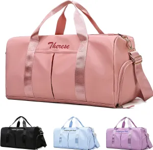 Personalized Duffel Bag for Travel with Name Custom Gym Bag Embroidered Weekender Bags Customized Overnight Bag for Women Men