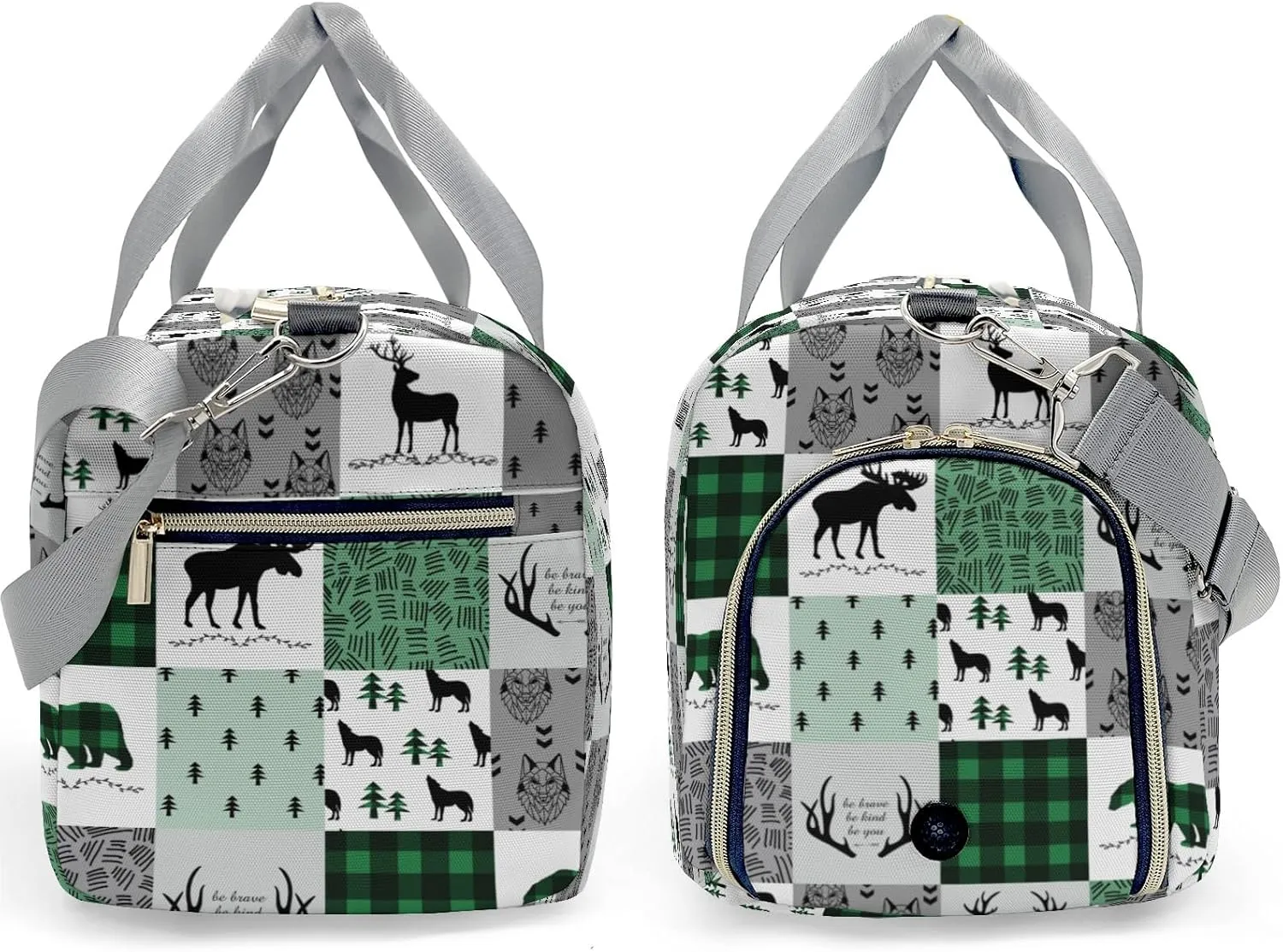 Personalized Duffel Bag Woodland Deer Bear Wolf Forest Pack Your Passion: Travel Bags for Sports and Fitness Gear