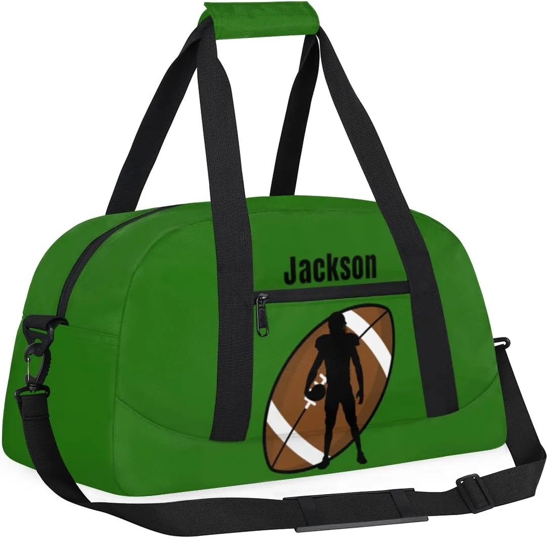 Personalized Kids Gym Bag American Football Custom Name Sport Duffel Bag for Teens Boys Large Practice Workout Bags Travel Duffel Bag