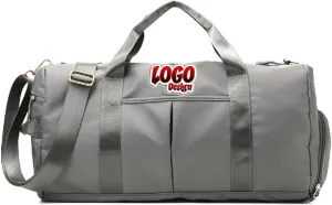 Personalized Logo Duffel Travel Bag Custom Embroidered Name Custom Sports Gym Bags Customized Dance Bag with Wet Dry Pockets & Shoe Weekender Overnight Bridesmaid Gift