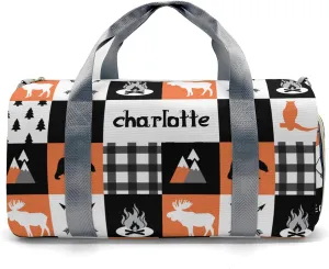Personalized Name Duffel Bag Wild Animal Owl Plaid Ultimate Travel Bags: Your Companion for Every Adventure