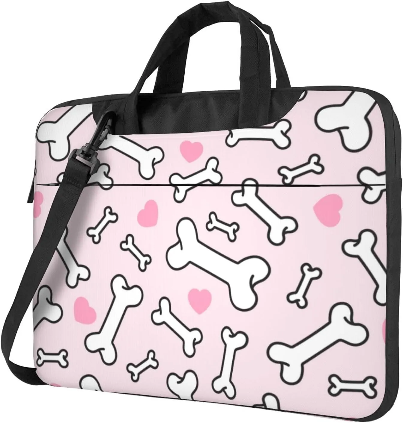 Pet French Bulldog Laptop Bag Classic Slim Briefcase Messenger Bag, Spacious, Ergonomic