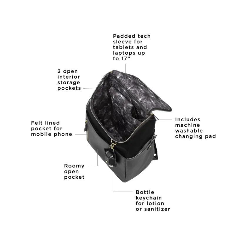 Petunia Pickle Bottom Tempo Backpack - Twilight Black