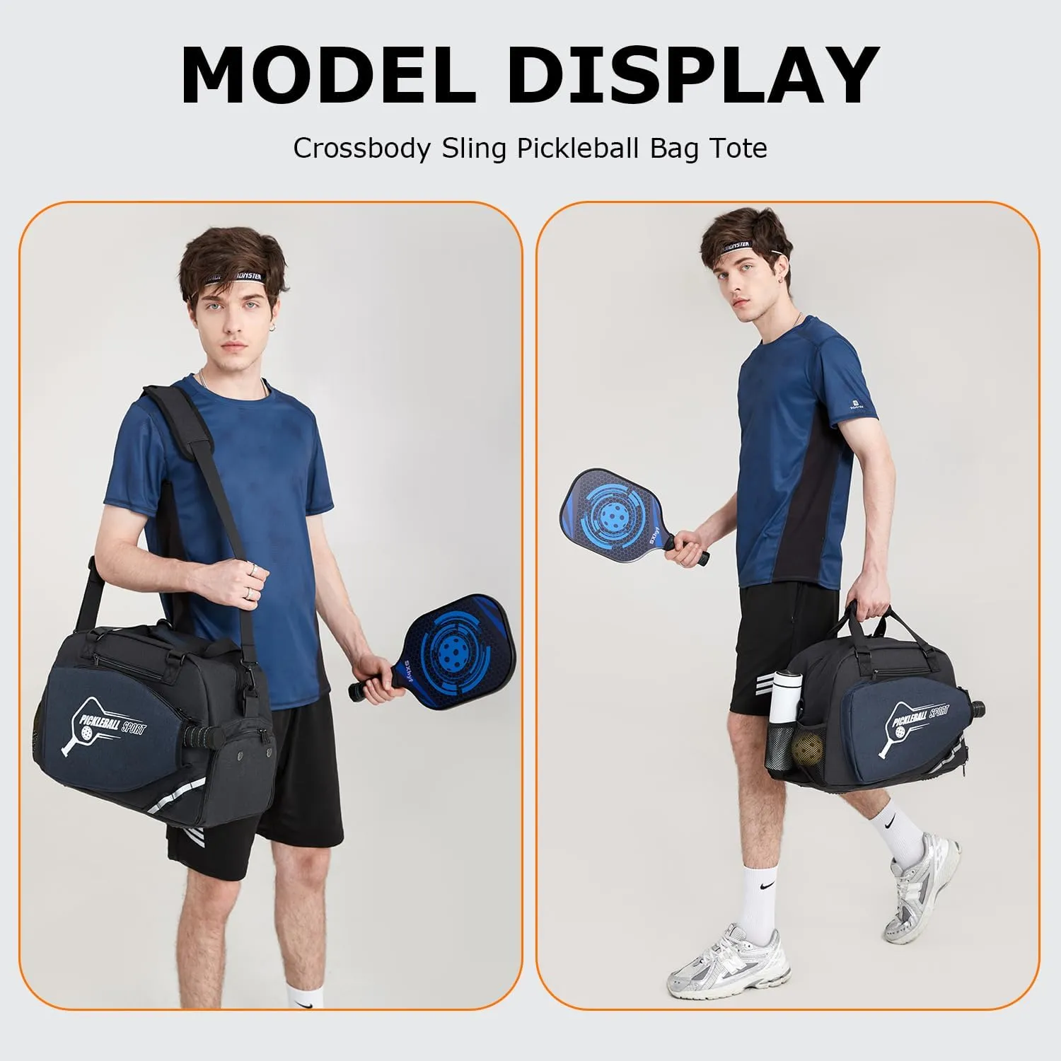 Pickleball Bags for Men & Women Pickleball Tote Bag Sports Duffle Bag w/Shoe Compartment for Paddle Racquet & Accessories