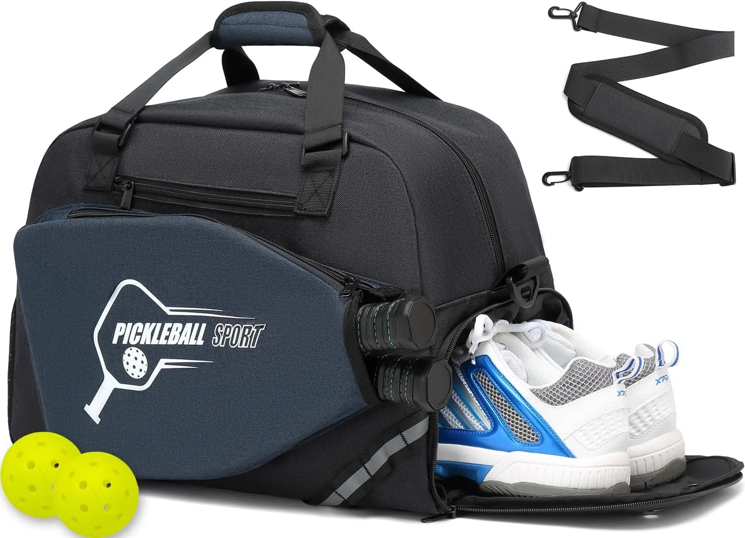 Pickleball Bags for Men & Women Pickleball Tote Bag Sports Duffle Bag w/Shoe Compartment for Paddle Racquet & Accessories