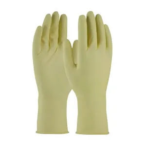 PIP CleanTeam 100-323000-M Single Use Class 100 Cleanroom Latex Glove with Fully Textured Grip - 12", Natural, Medium, Case of 10 Bags