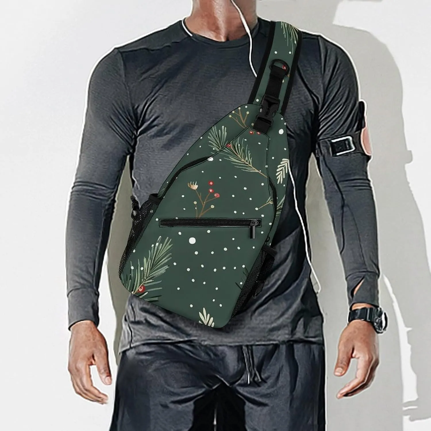 Plant Shape Sling Bag Crossbody Bags Cross Body Bag Fanny Packs Chest Bags Sling Purses for Travel
