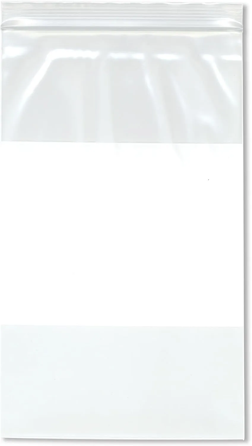 Plymor 6" x 10" (Pack of 200), 4 Mil Heavy Duty White-Block Zipper Reclosable Plastic Bags