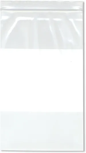 Plymor 6" x 10" (Pack of 200), 4 Mil Heavy Duty White-Block Zipper Reclosable Plastic Bags