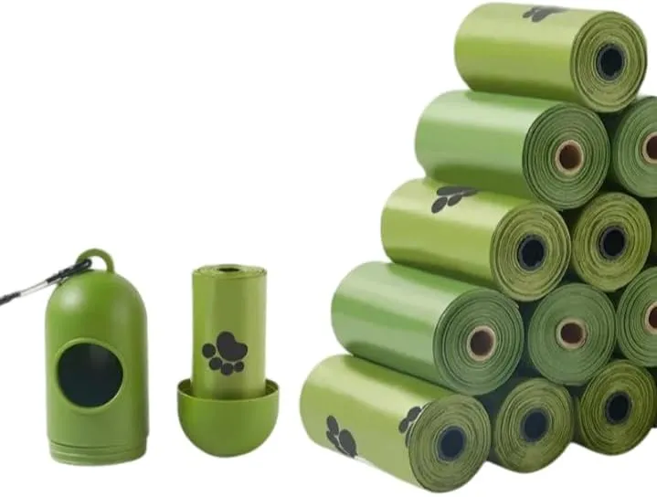 Poop Bags for Dogs, Rolls With Dispenser, With Osmanthus Aroma 18 rolls, 270 Count, Leak-Proof and Durable, Easy Tear-Off Rolls for Convenient Cleaning
