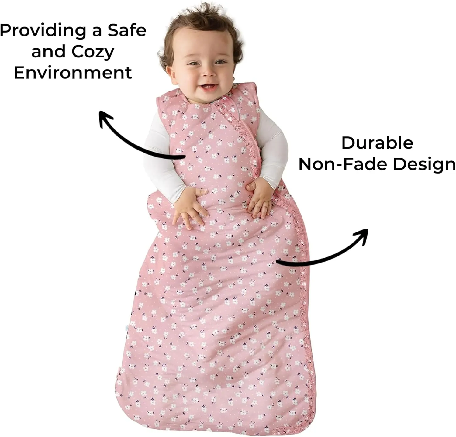 Posh Peanut Baby Sleep Sacks - Sleeveless Swaddle Sacks & Sleeping Bags - Extra Long 2 Way Zipper - 1 TOG