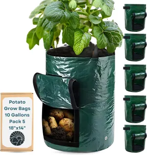 Potato Grow Bags 10 Gallon Grow Bags 5 Pack