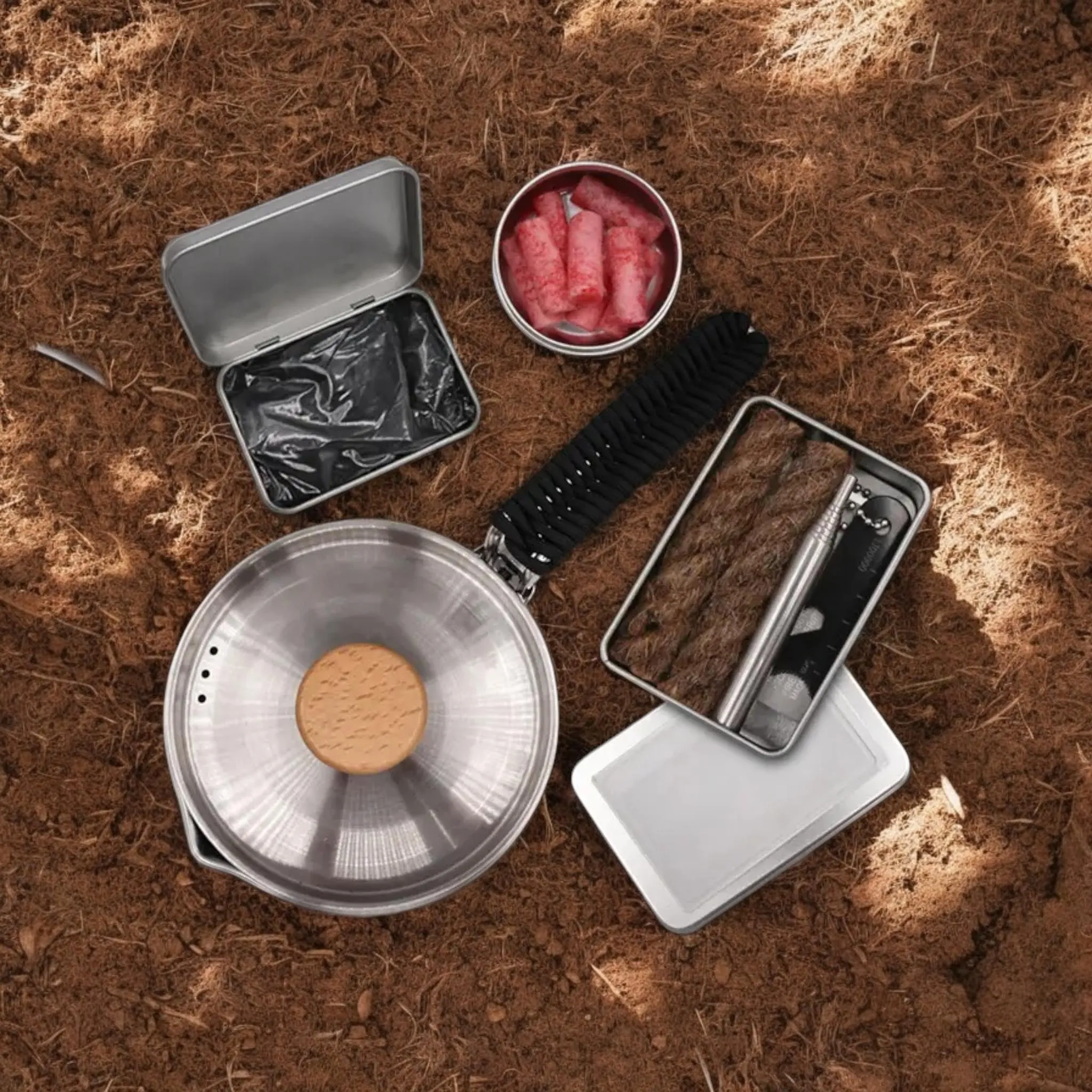 PrepPro Bushcraft All-in-One Survival Set – 23-Piece Cooking & Fire-Starting Kit