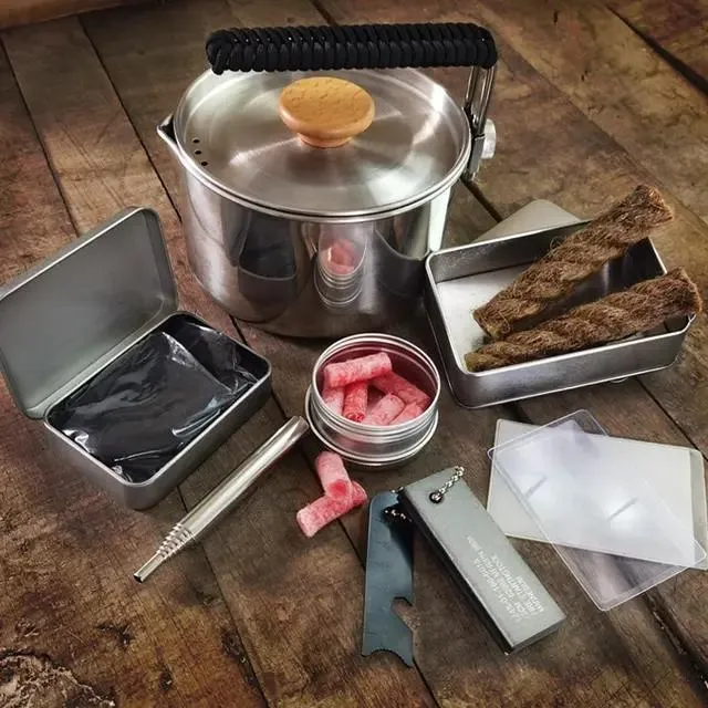 PrepPro Bushcraft All-in-One Survival Set – 23-Piece Cooking & Fire-Starting Kit