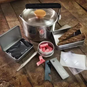 PrepPro Bushcraft All-in-One Survival Set – 23-Piece Cooking & Fire-Starting Kit