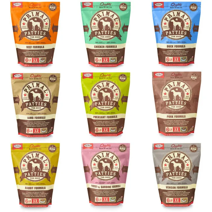 Primal Raw Patties for Dogs