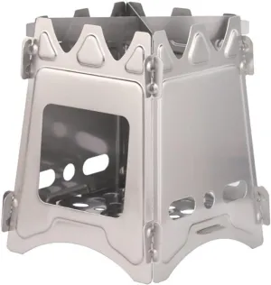 Removable Portable Wood Stove, Lightweight Wood Burning Camping Stove with Carry Bag, Wide Open Mouth Design and High-Temperature Resistance, for Hiking, Backpacking, Wild Survival