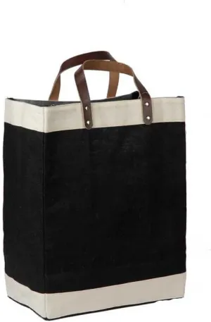 Reusable Natural Jute Tote Bag, Large French Market Bag. Everyday Outing, Shopping, Wedding/Party Gift Bags.