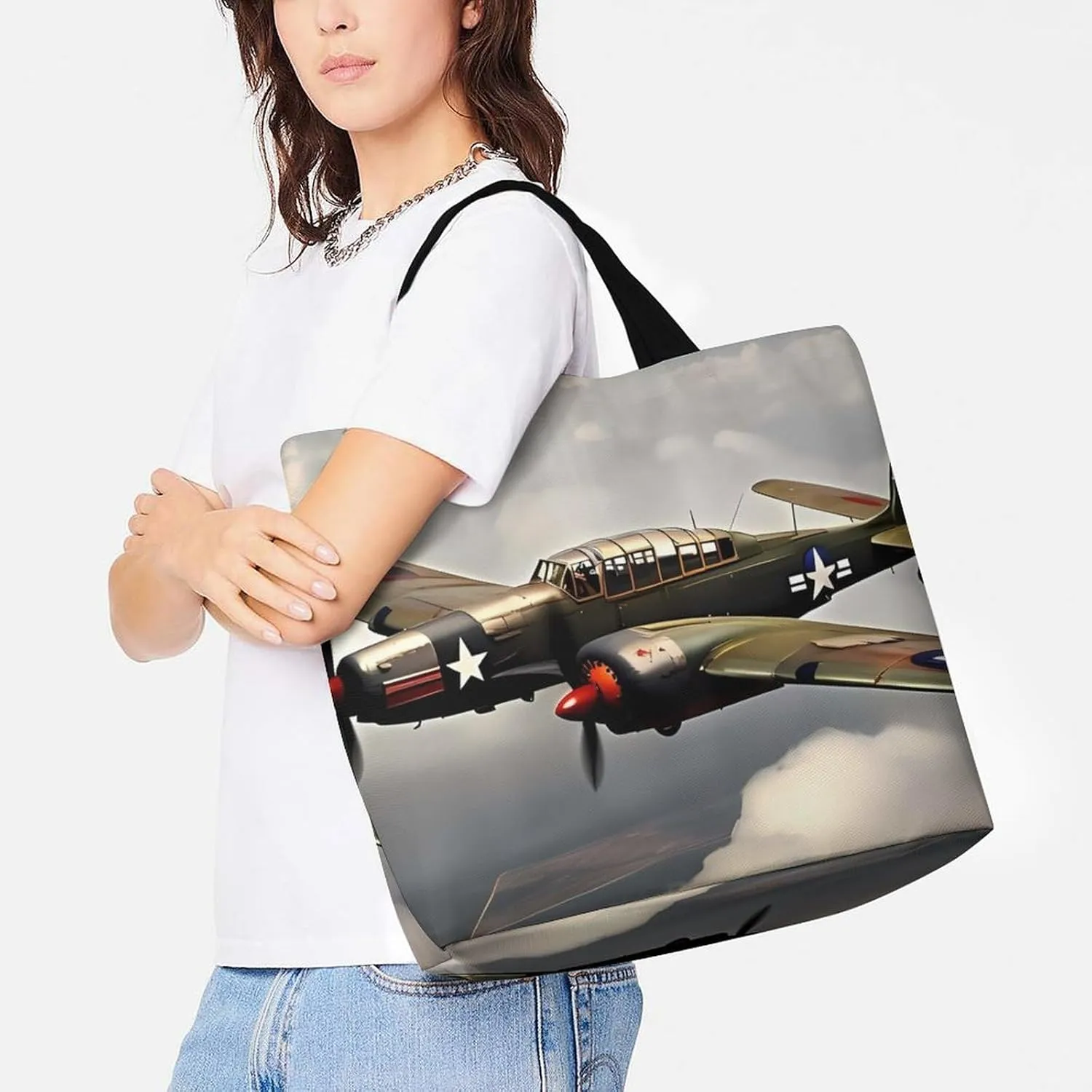 Reusable Shopping Bags World Map Pattern Grocery Bag Foldable Washable Tote Bag