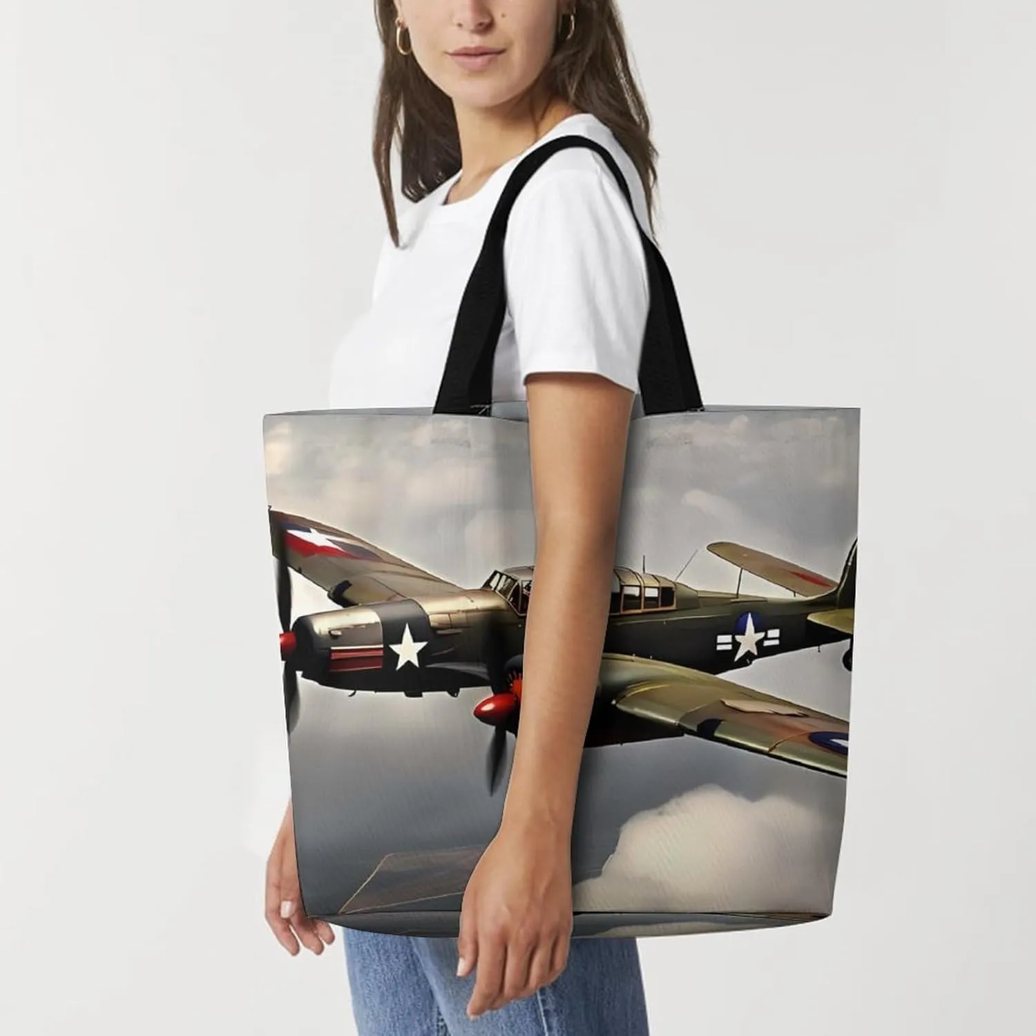 Reusable Shopping Bags World Map Pattern Grocery Bag Foldable Washable Tote Bag