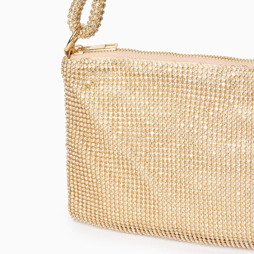 Rhinestone Embellished Shoulder Bag by Shelley