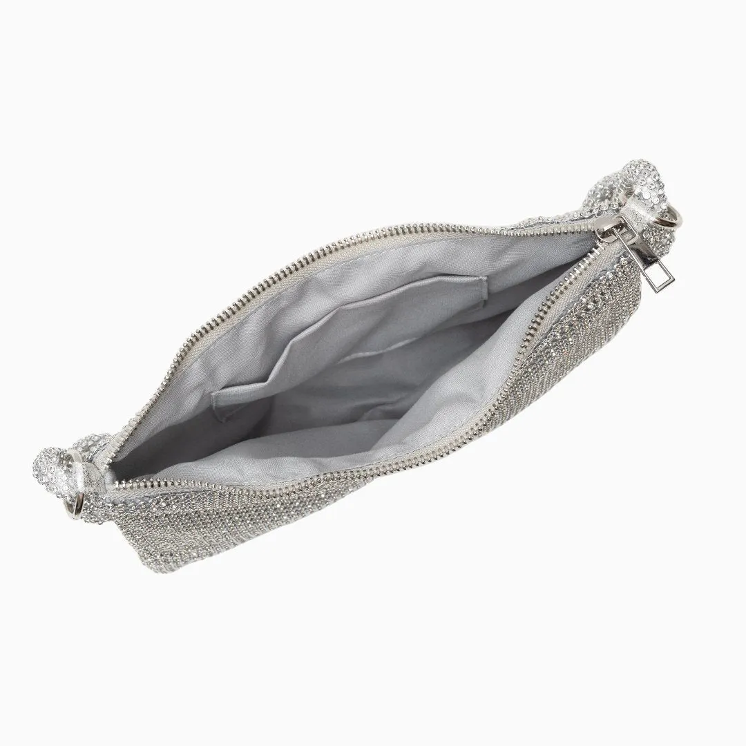 Rhinestone Embellished Shoulder Bag by Shelley