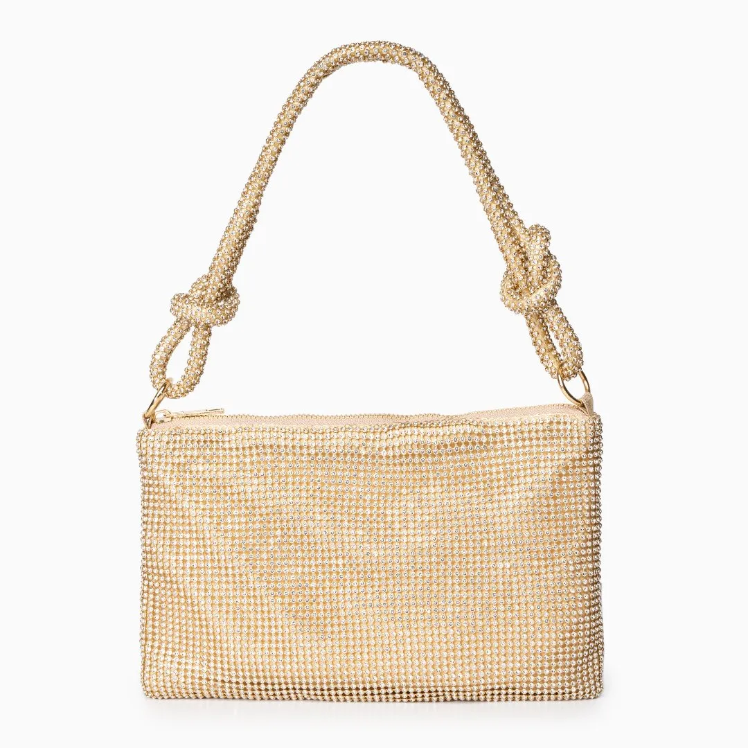 Rhinestone Embellished Shoulder Bag by Shelley