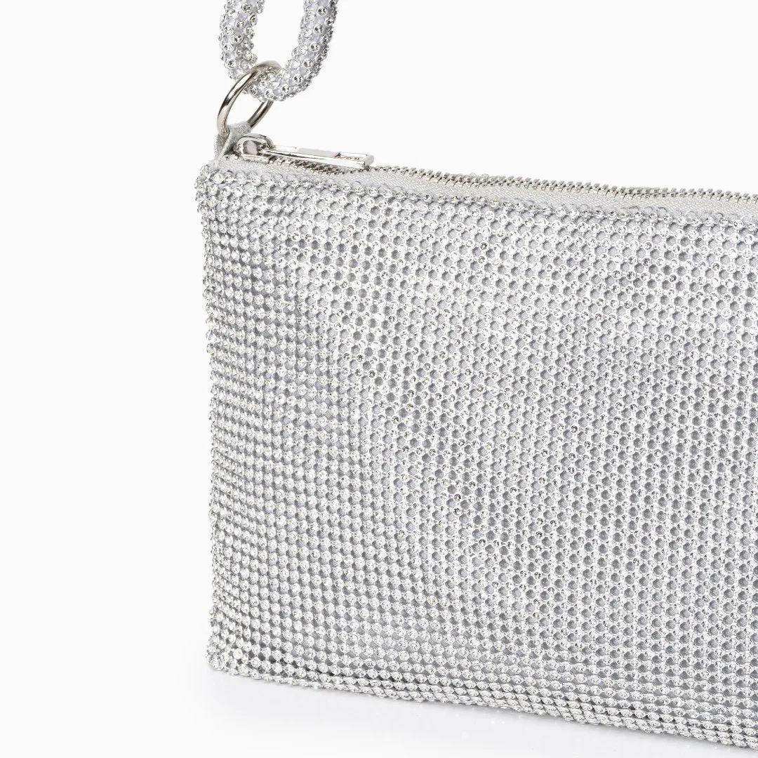 Rhinestone Embellished Shoulder Bag by Shelley