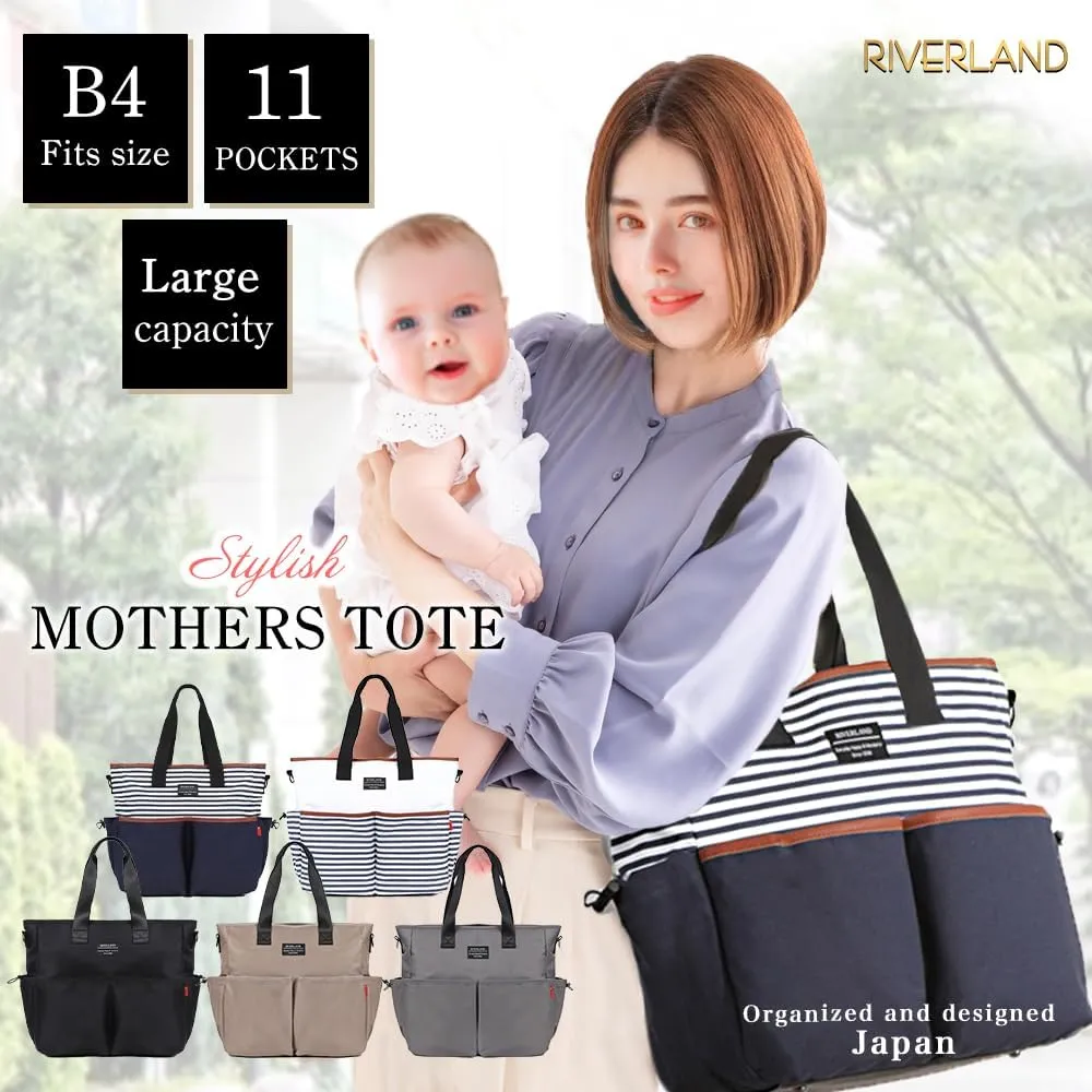 Riverland Diaper Bag Baby bag Newly Redesigned Stylish Tote Cross body Travel tote Mom Dad unisex Men women Large capacity