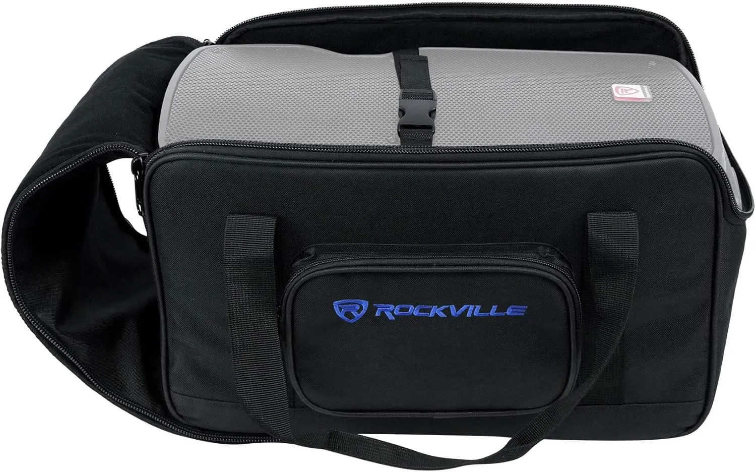 Rockville TB8 v2 Padded Speaker Bag for 8" DJ PA Speakers, Stand Holder, Thick Foam Padding, Water-Resistant, Dual YKK Zippers, Perfect for DJs and Musicians