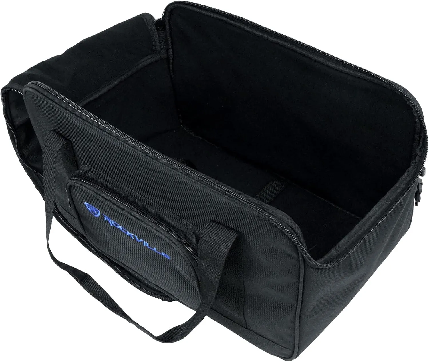 Rockville TB8 v2 Padded Speaker Bag for 8" DJ PA Speakers, Stand Holder, Thick Foam Padding, Water-Resistant, Dual YKK Zippers, Perfect for DJs and Musicians
