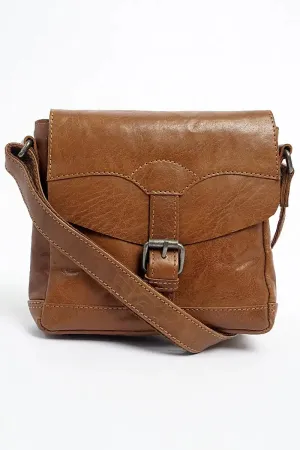 Rugged Hide Addison Cross Body Handbag in Brandy