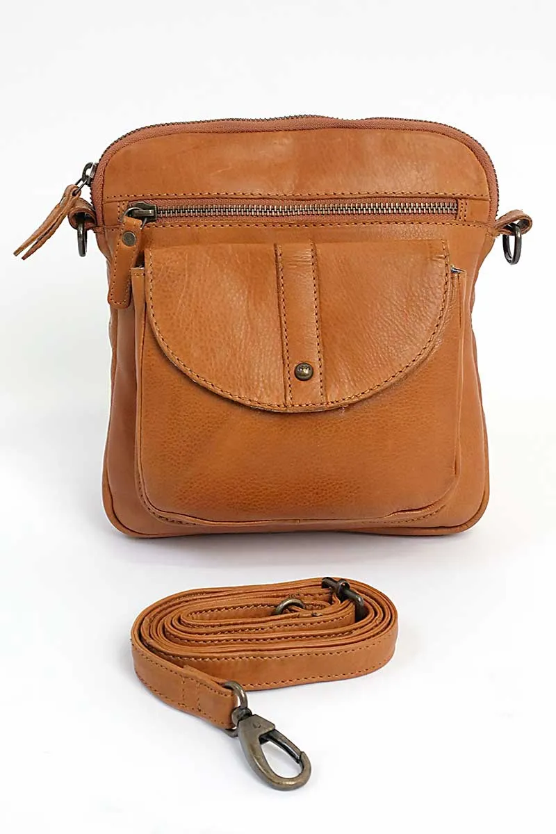 Rugged Hide Helen Cross Body Bag in Tan