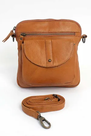 Rugged Hide Helen Cross Body Bag in Tan