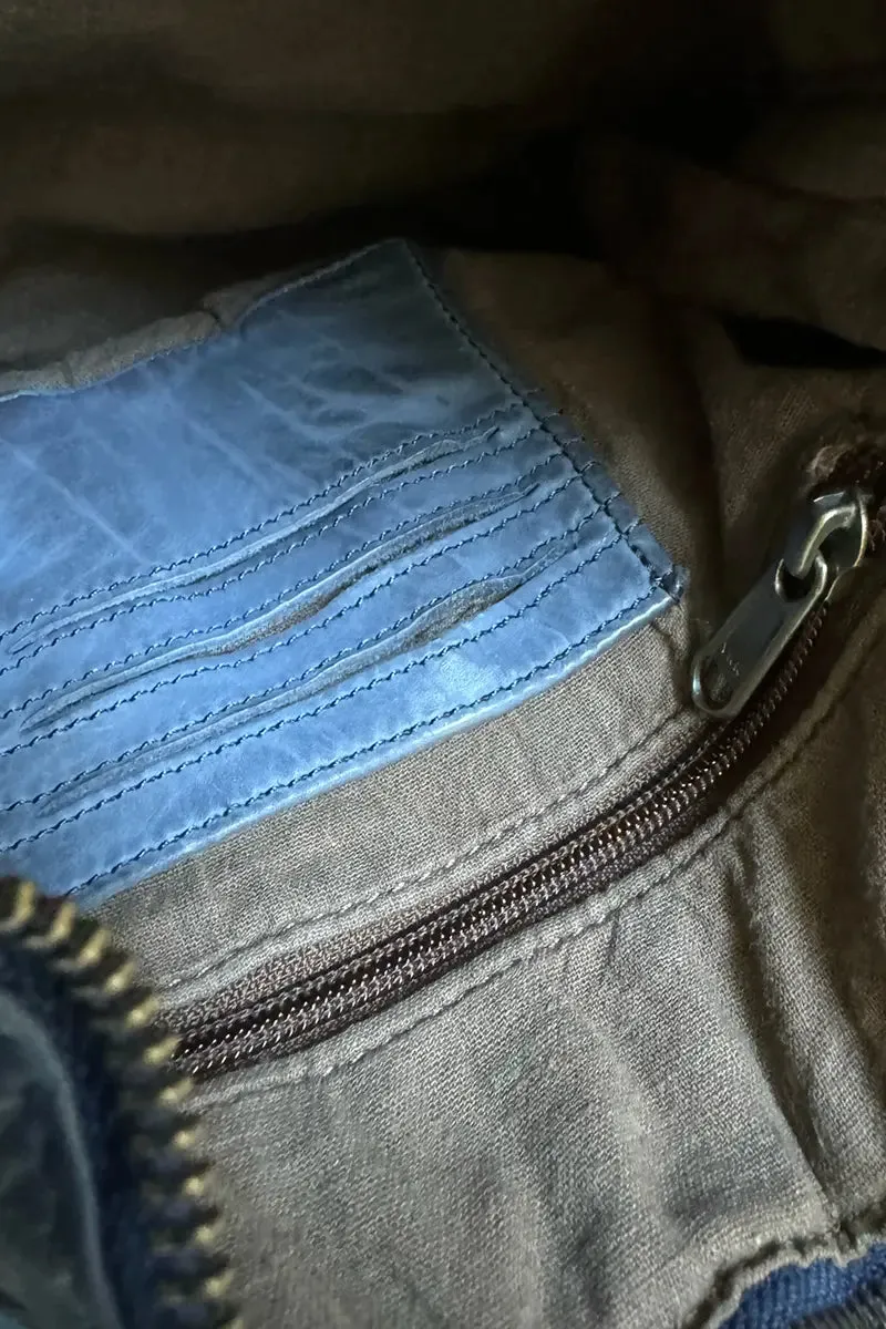 Rugged Hide Jackie Cross Body Bag in Navy