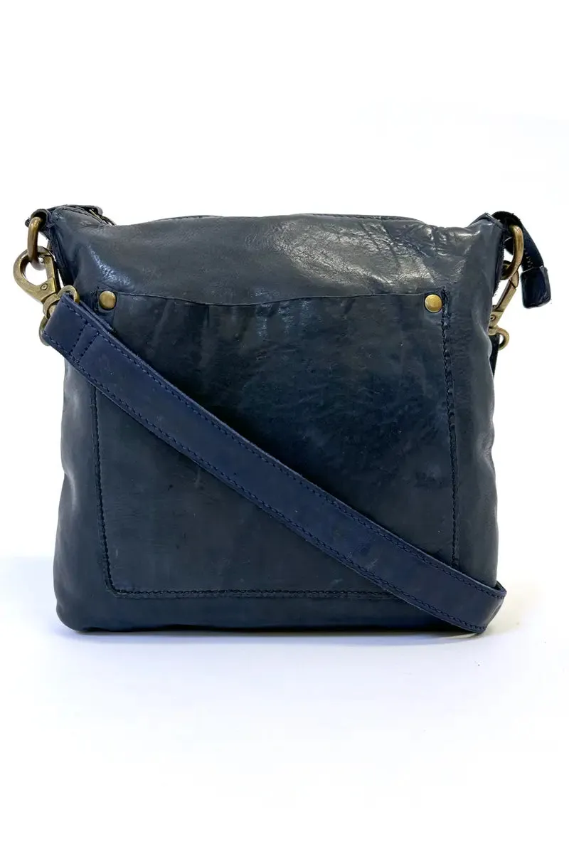 Rugged Hide Jackie Cross Body Bag in Navy