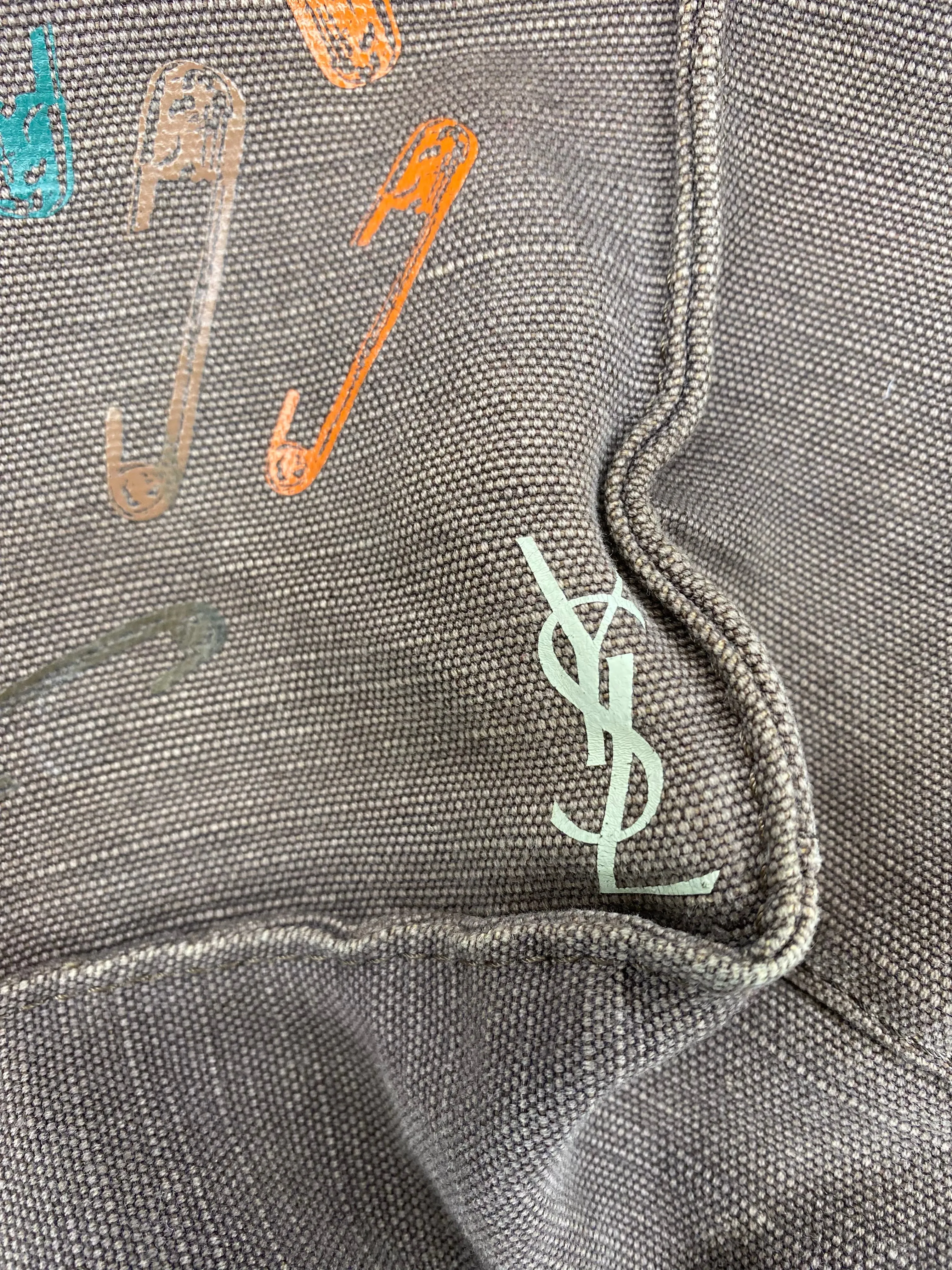 Safety Pin Canvas Tote
