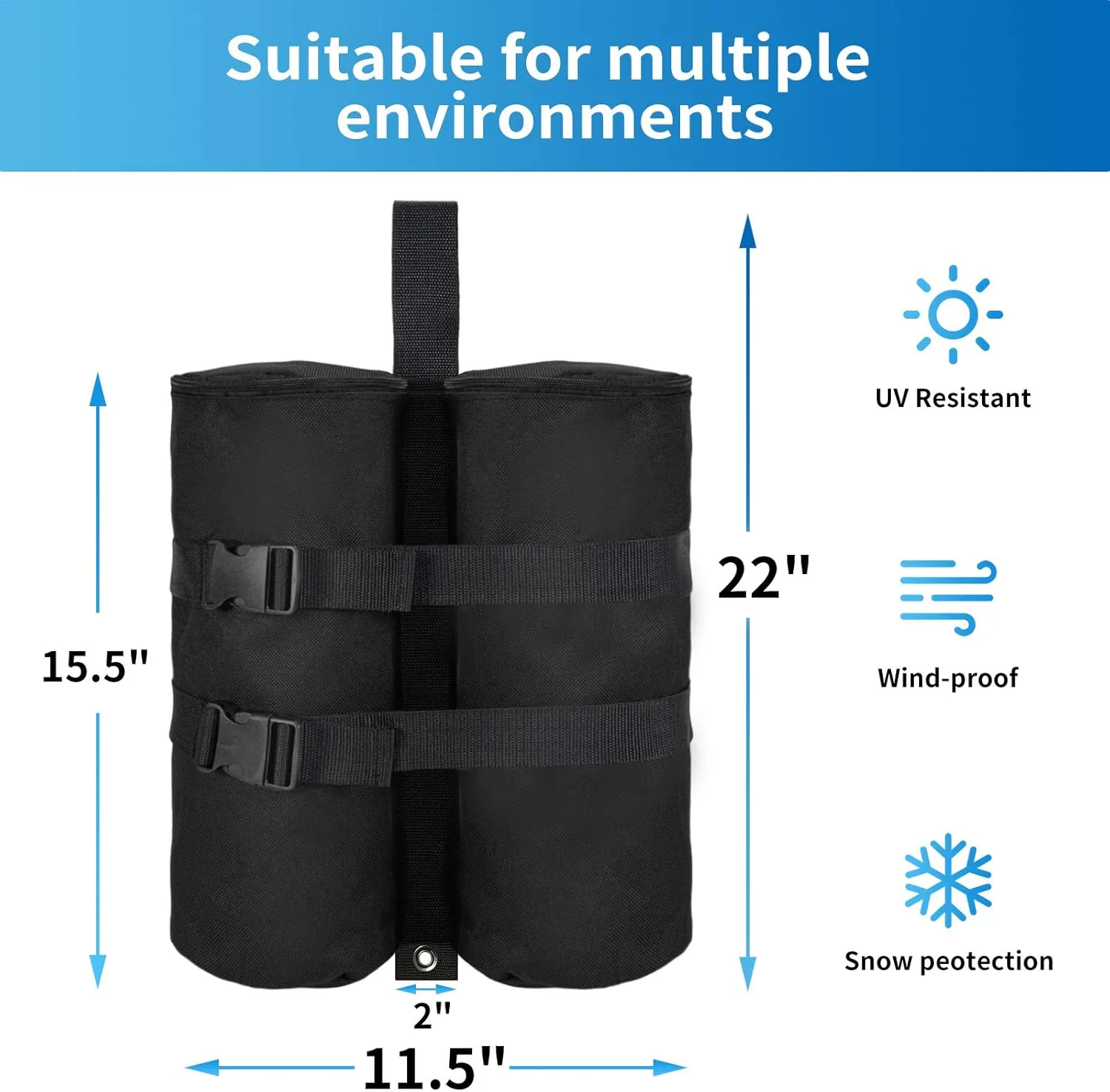 Sand Weight Bags(140lbs) for Pop up Tent,1680D Heavy Duty Weights Sand Bags for Outdoor,Set of 4