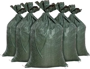Sandbaggy - Empty Poly Sandbags W/UV Protection - Size: 14" x 26" - Color: Green - Military Grade (30 Bags)
