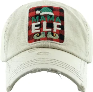 ScarvesMe Women's Oh Deer Christmas Vintage Washed Distressed Stitch Baseball Cap Hat
