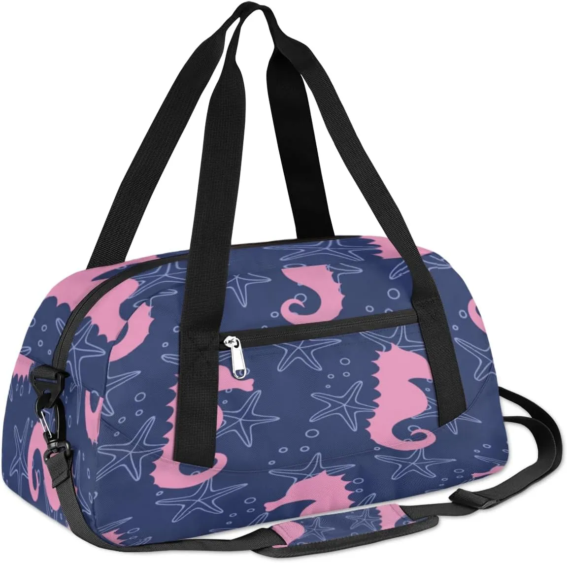 Seahorse Gym Bag, Duffle Bag, Weekender Bag, Duffel Bag, Overnight Bag, Travel Duffel Bag, Dance Bag, Tote Bag, Beach Bag, Pool Bag, Gym Duffle Bag, Carry on Bag
