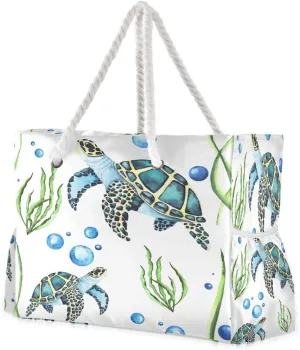 senya Women Large Beach Bag Group Of Many African Animals Travel Tote Bags for Gym Sport Shoulder Bag