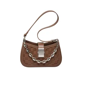 Shoulder Bag Autumn sale Christina Chained Shockproof Woven Leather