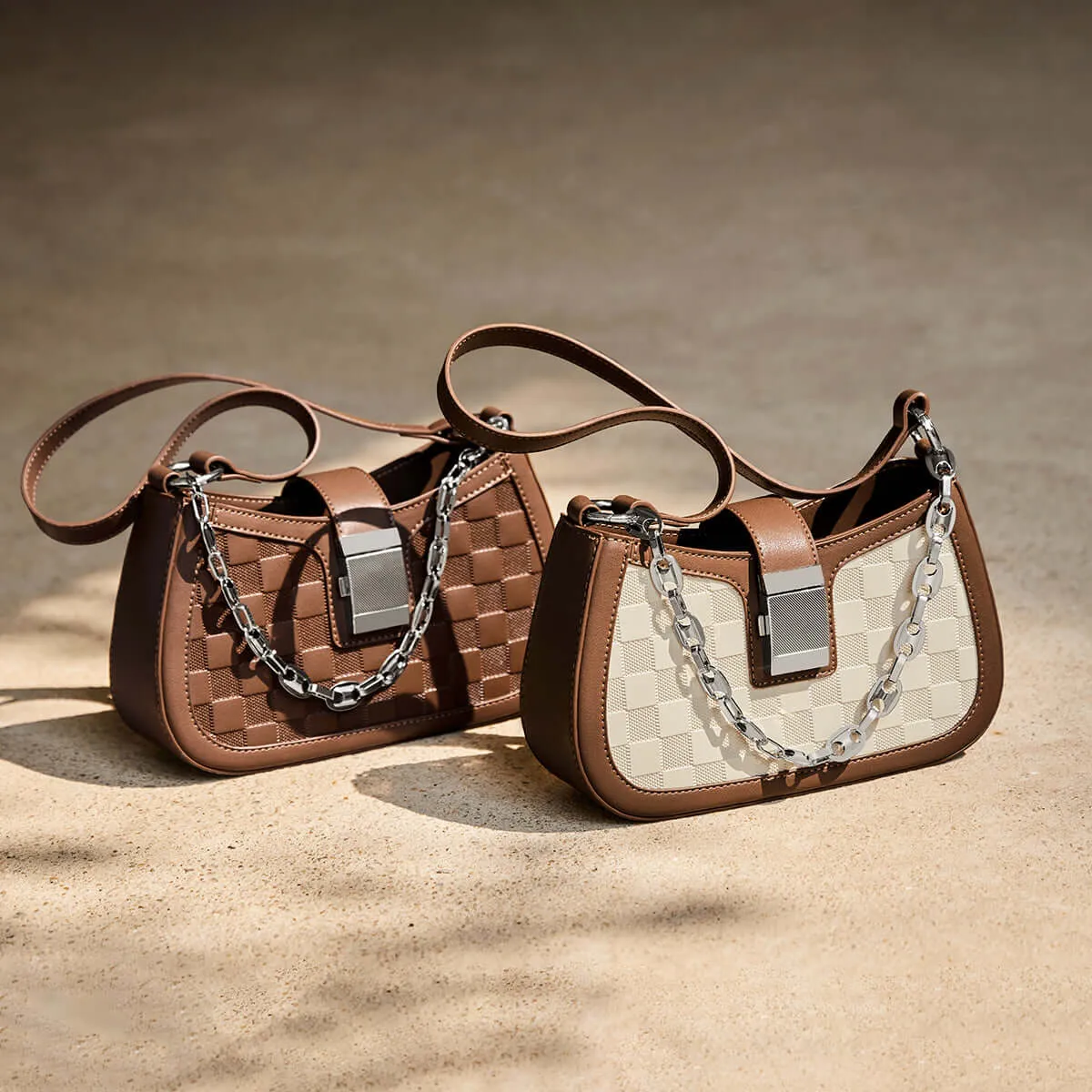 Shoulder Bag Autumn sale Christina Chained Shockproof Woven Leather