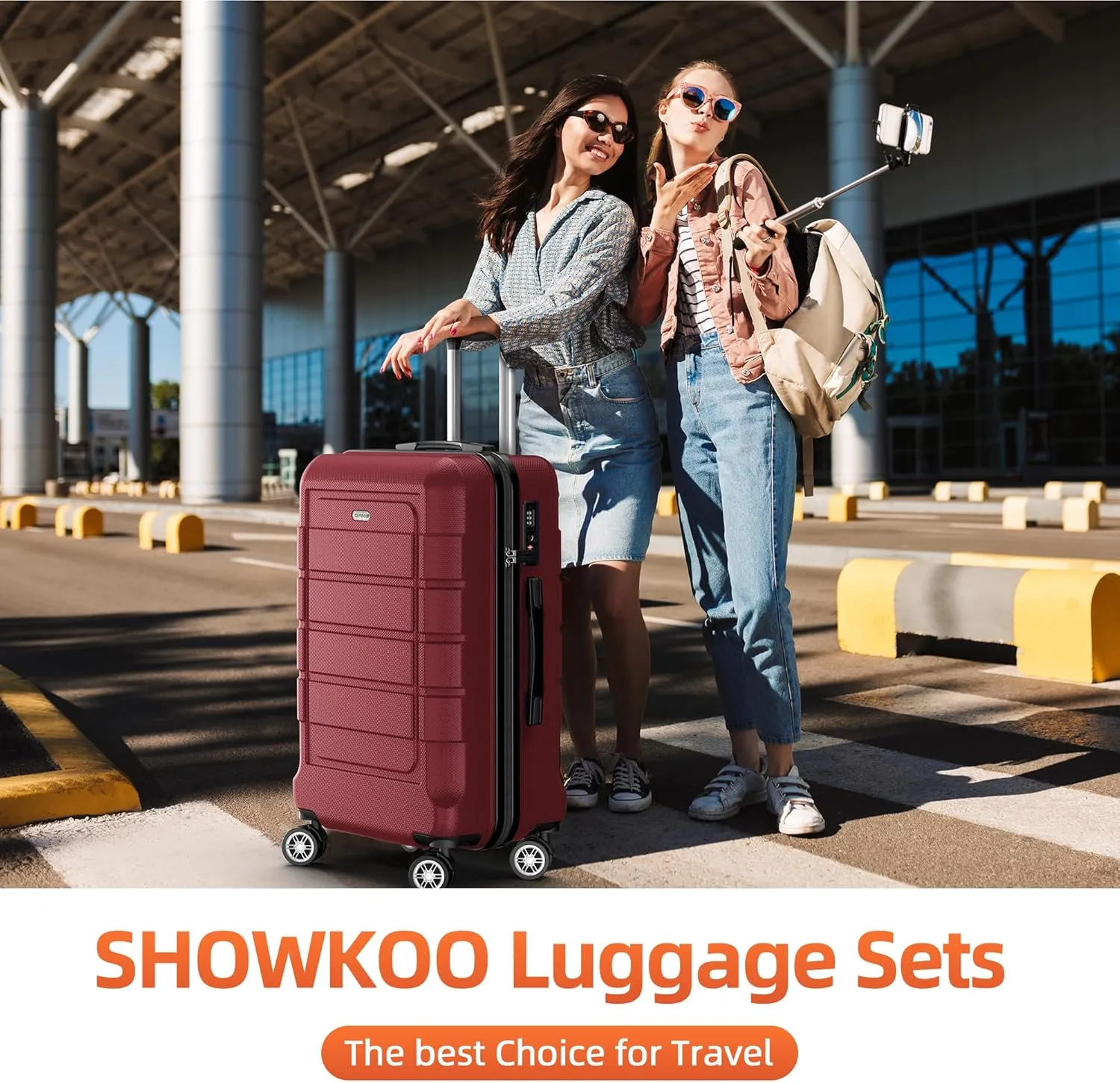 SHOWKOO Travel, Red, 20in24in28in