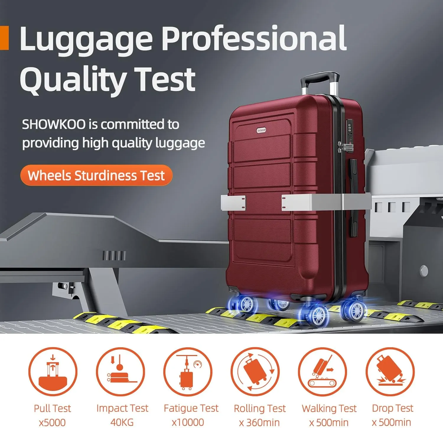 SHOWKOO Travel, Red, 20in24in28in