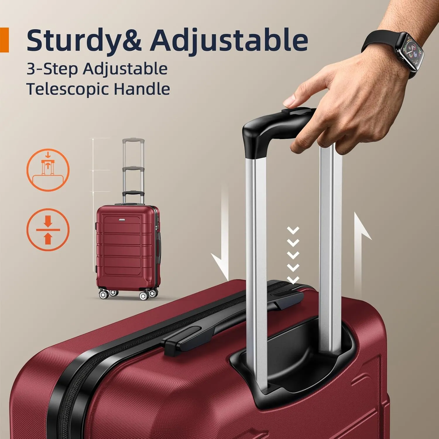 SHOWKOO Travel, Red, 20in24in28in