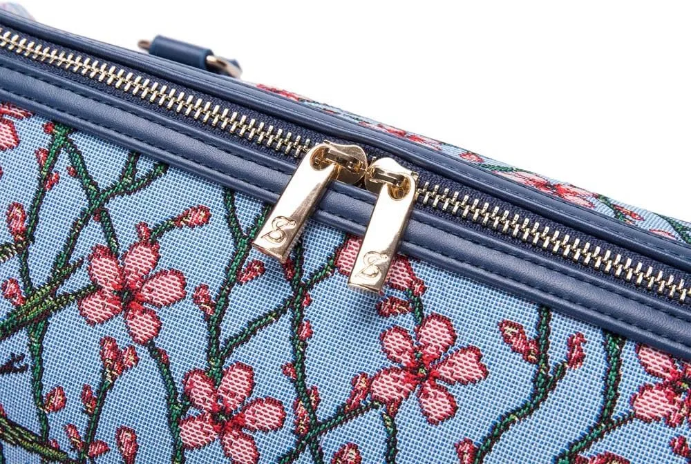 Signare Tapestry Duffle Bag Overnight Bags Weekend Bag for Women with Blossom and Swallow Design (TRAV-BLOS)