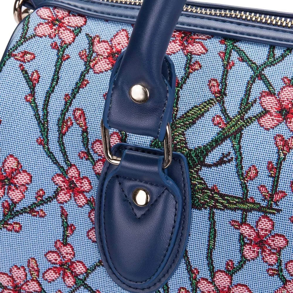 Signare Tapestry Duffle Bag Overnight Bags Weekend Bag for Women with Blossom and Swallow Design (TRAV-BLOS)
